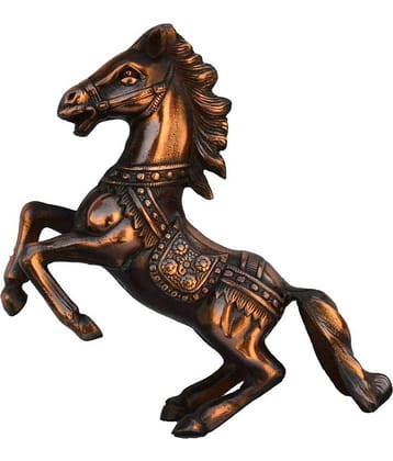 eCraftIndia Set of 2 Black & Red Metal Reindeer-Shaped Showpieces
