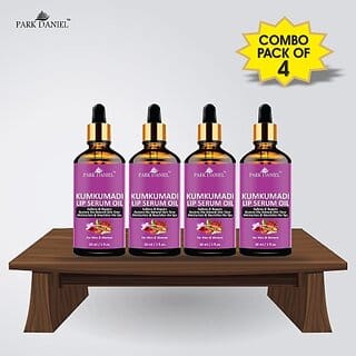 PARK DANIEL Premium Kumkumadi Lip Serum For Shiny and Dry Lips- Ideal for Men and Women Combo Pack Of 4 bottle of 30 ml(120 ml) (120 ml, Berry Red)