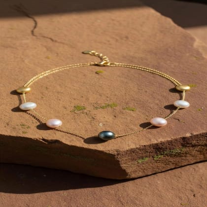 Elayne  Midnight Pearl Elegance Bracelet