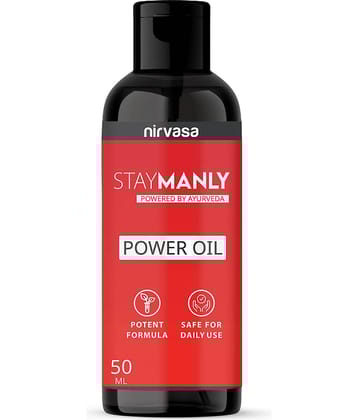 Staymanly Power Oil, for Men Performance, 100% Pure & Natural Ingredients, Potent Ayurvedic Formula with No Side Effects 1B (1 X 50 ML)