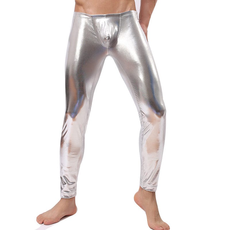 Kaamastra Sexy Latex Men Pants Silver