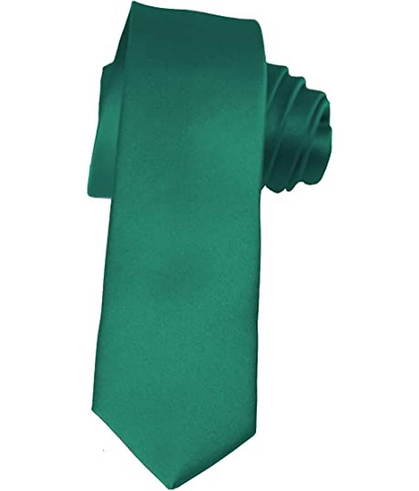 PENYAN Green Plain Cotton Necktie