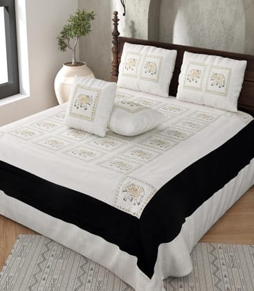 Heritage Zari Work Bedsheet Set Heritage Zari Work Bedsheet Set