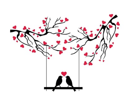 DreamKraft Love Birds Swing On Tree PVC Vinly Wall Stickers (Multicolor, 87 cm X 122 cm) DreamKraft Love Birds Swing On Tree PVC Vinly Wall Stickers (Multicolor, 87 cm X 122 cm)