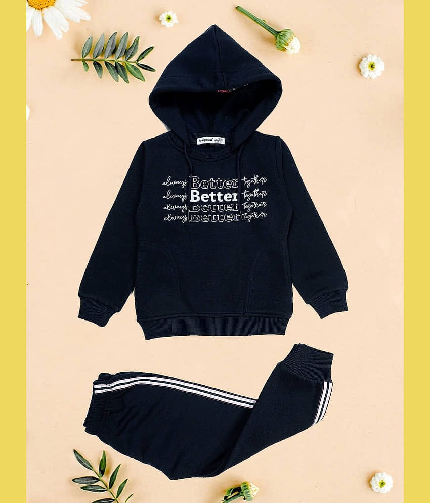 PAMPOLINA Pack of 1 Girls Cotton Blend Top With Pajama ( Navy )