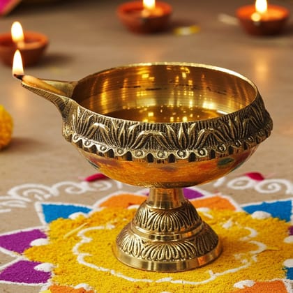 Brass Stand Kuber Deepak No. 6 (ZMAS194 H)