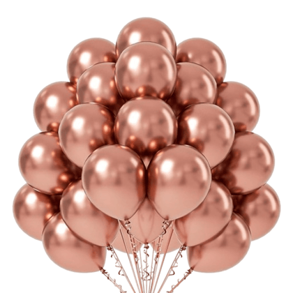 Chrome Rose Gold Premium Latex Balloons 10" - 50PC