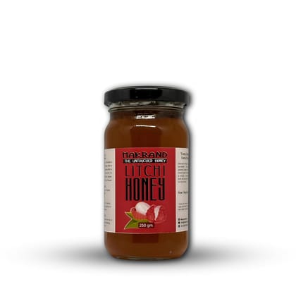 Makrand Organic Honey Litchi – 100% Pure, Raw, Unfiltered, & Natural – Sustainably Sourced from Healthy Bee Colonies for Maximum Flavor & Health Benefits 250Gm