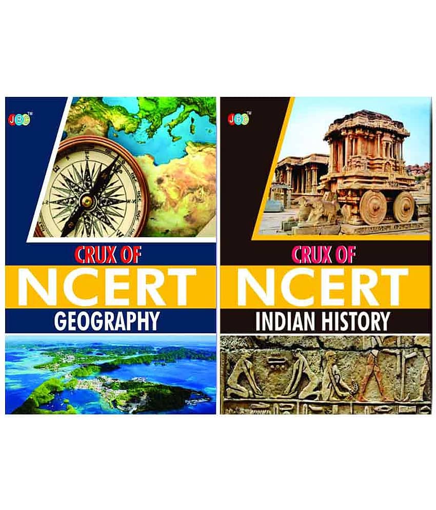 Combo CRUX of NCERT (Geography, Indian History) A  Set of 2 Books
