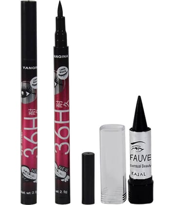 Adbeni Good Choice Free Kajal With Liquid Eyeliner Black 3 g