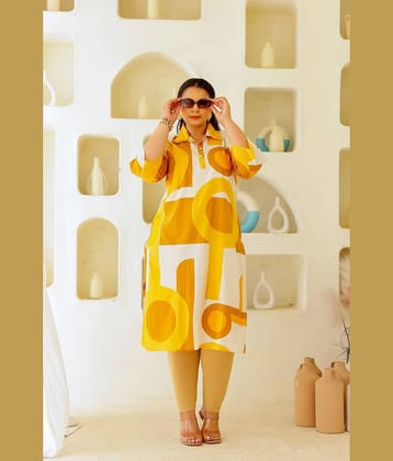 Flavia Creation Women Cotton Printed A-line Kurti ( Multicolor )