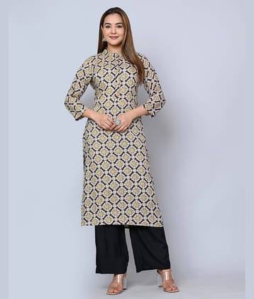 MAUKA - Cream Straight Rayon Women's Stitched Salwar Suit ( Pack of 1 )