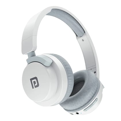 Portronics Muffs M2 Bluetooth Headphones Over Ear with Upto 40 Hrs Playtime, 40mm Dynamic Drivers, AUX 3.5mm, Powerful Bass, Laptop & PC Support,Type C Charging Port, Foldable Design(White) Portronics Muffs M2 Bluetooth Headphones Over Ear with Upto 40 H