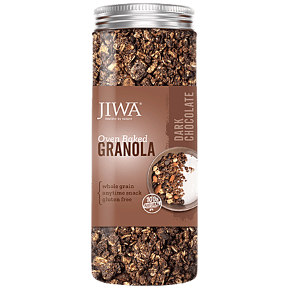 Jiwa Oven Baked Granola - Dark Chocolate Crunch, 100% Natural, Gluten Free, 150 g Jiwa Oven Baked Granola - Dark Chocolate Crunch, 100% Natural, Gluten Free, 150 g