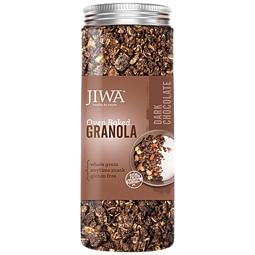 Jiwa Oven Baked Granola - Dark Chocolate Crunch, 100% Natural, Gluten Free, 150 g