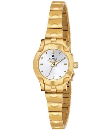 Aglance - Gold Metal Analog Womens Watch
