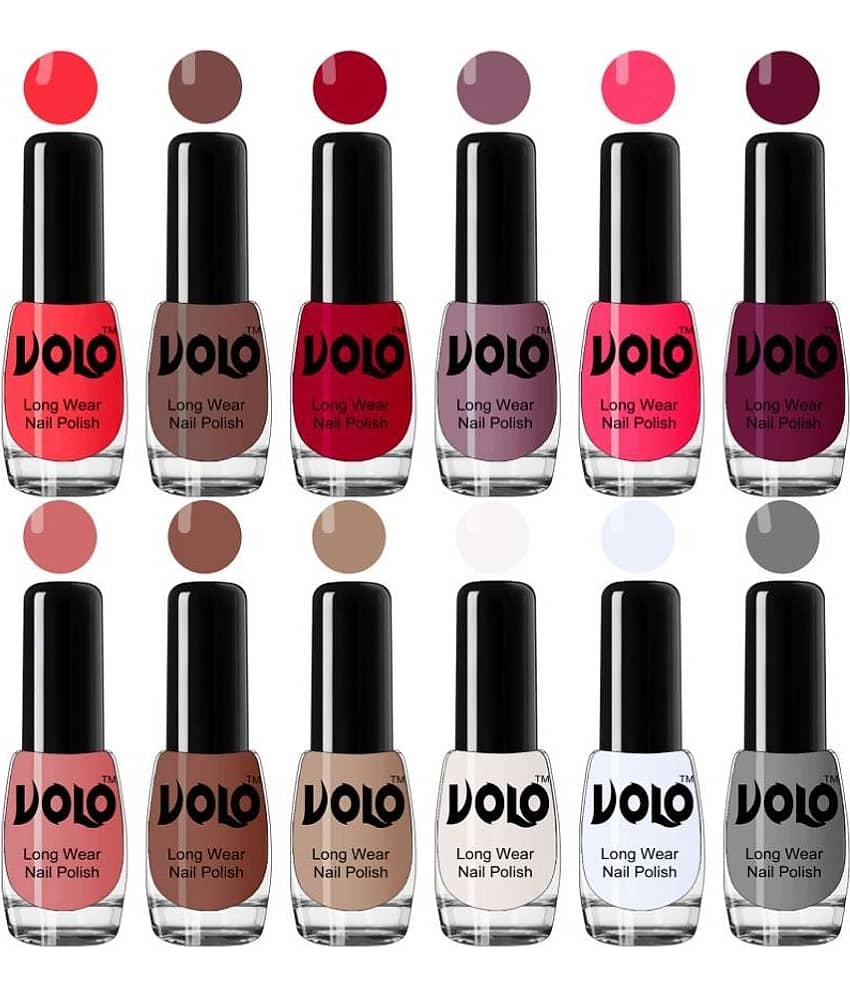 VOLO Best Affordable FullYear Collection Nail Polish Combo 12 Pcs Multi Glossy 60 mL