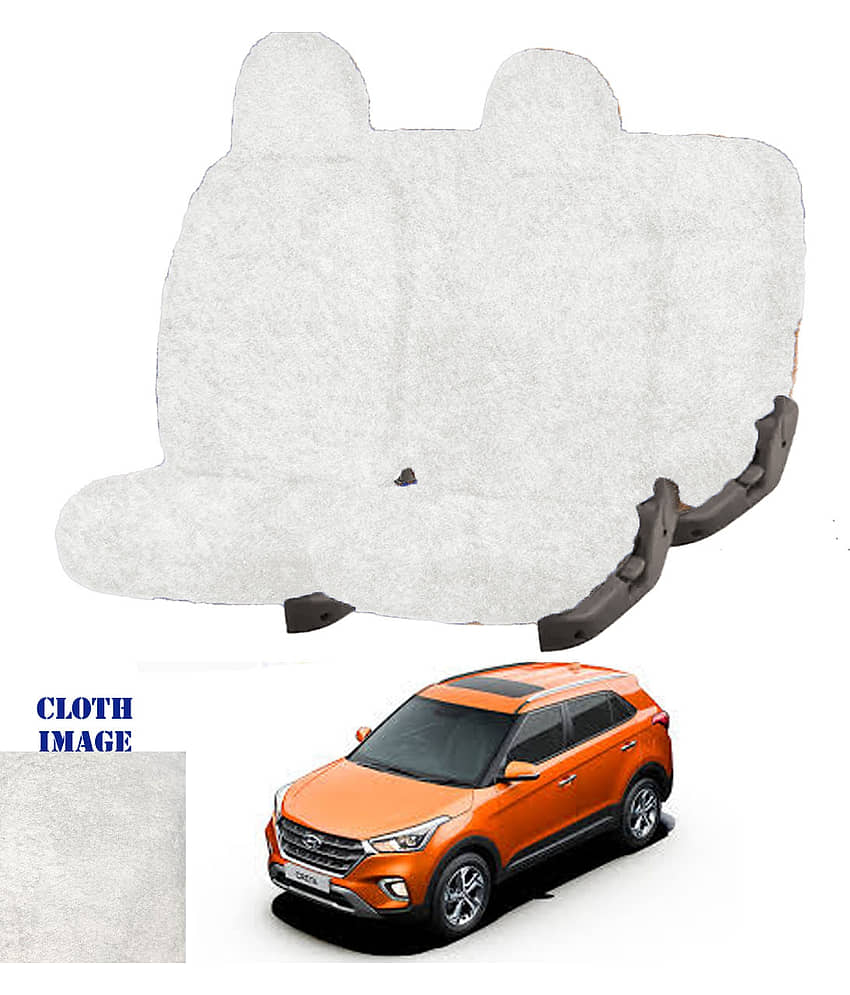 Hyundai Creta White 5 Seater Car Seat Cover