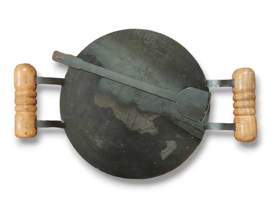 NAAYAGI - DOUBLE WOODE HANDLE - IRON TAWA, IRON DOSA TAWA, ROTI TAWA - 12 INCH