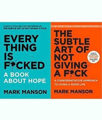 SET OF 2(TWO)SELF-HELP BOOK-The Subtle Art Of Not Giving A F*ck AND Everything Is F*cked (Paperback,English,Mark Manson)  (Paperback, Mark Manson)