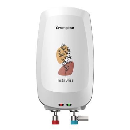 Crompton InstaBliss|5L|3000-Watts Powerful Heating|Electric Instant Water Heater (Geyser) for home|High Grade SS Tank with Advanced 4 Level Safety|Rust-Proof|White|Wall Mounting Crompton InstaBliss|5L|3000-Watts Powerful Heating|Electric Instant Water He