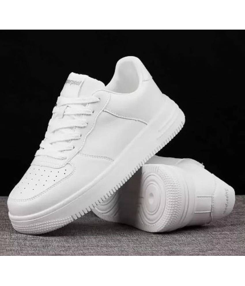 JK Port Trendy Unisex Sneakers White Men's Lifestyle Shoes