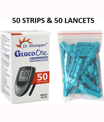 Dr. Morepengluco One Bg03 (50 Sugar Test Strips & 50 Lancets)