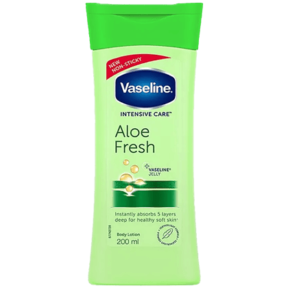 Vaseline Intensive Care Aloe Fresh Body Lotion - For Healthy Soft Skin + Vaseline Jelly, 200 Ml