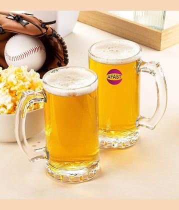 Somil Beer Mug Glasses Set,  450 ML - (Pack Of 2)