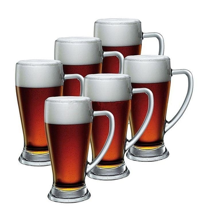 Juice Water Glass, Light Beer Clear Classic Pilsner Glass Set, Bar Weizen Wheat Glasses Juice, Mocktail, Tall for Party Pilsner Beer Juice Glass (400ML)