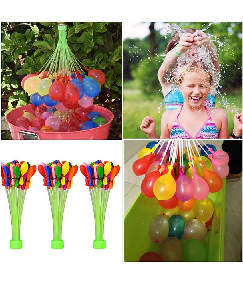 Dealbindaas Holi Magic Balloon Bunch 111 Pc Auto Fill (3 Sets Of 37 Balloons)