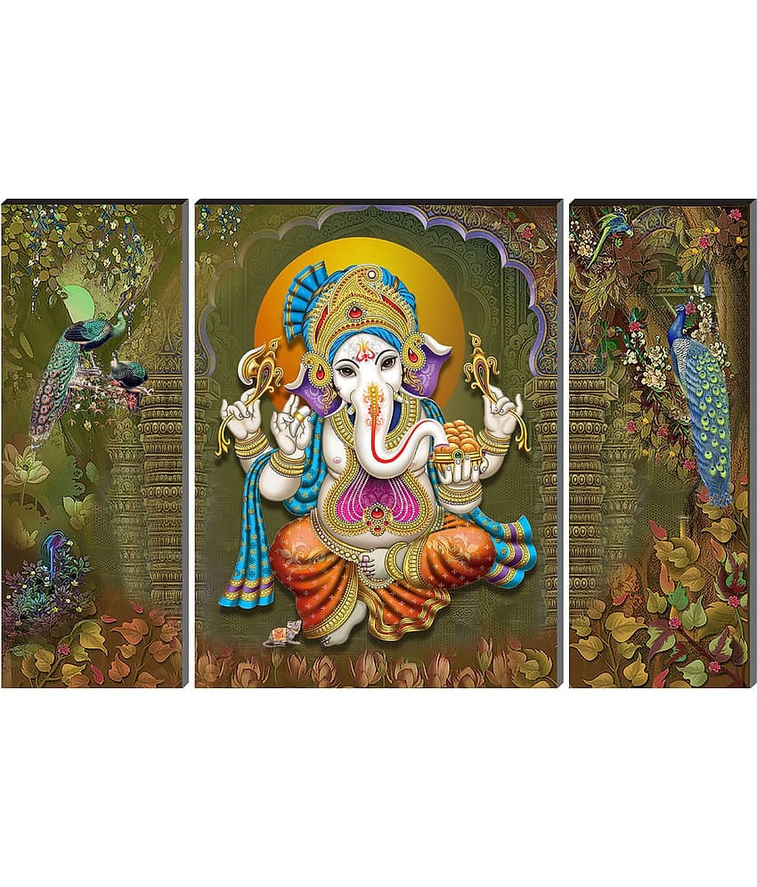 Saf Lord Ganesh ji Religious wall hanging MDF Painting