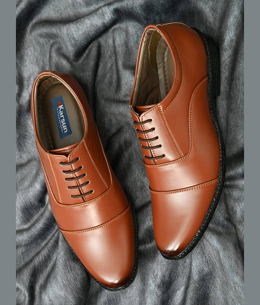 Karsun Tan Men's Oxford Formal Shoes