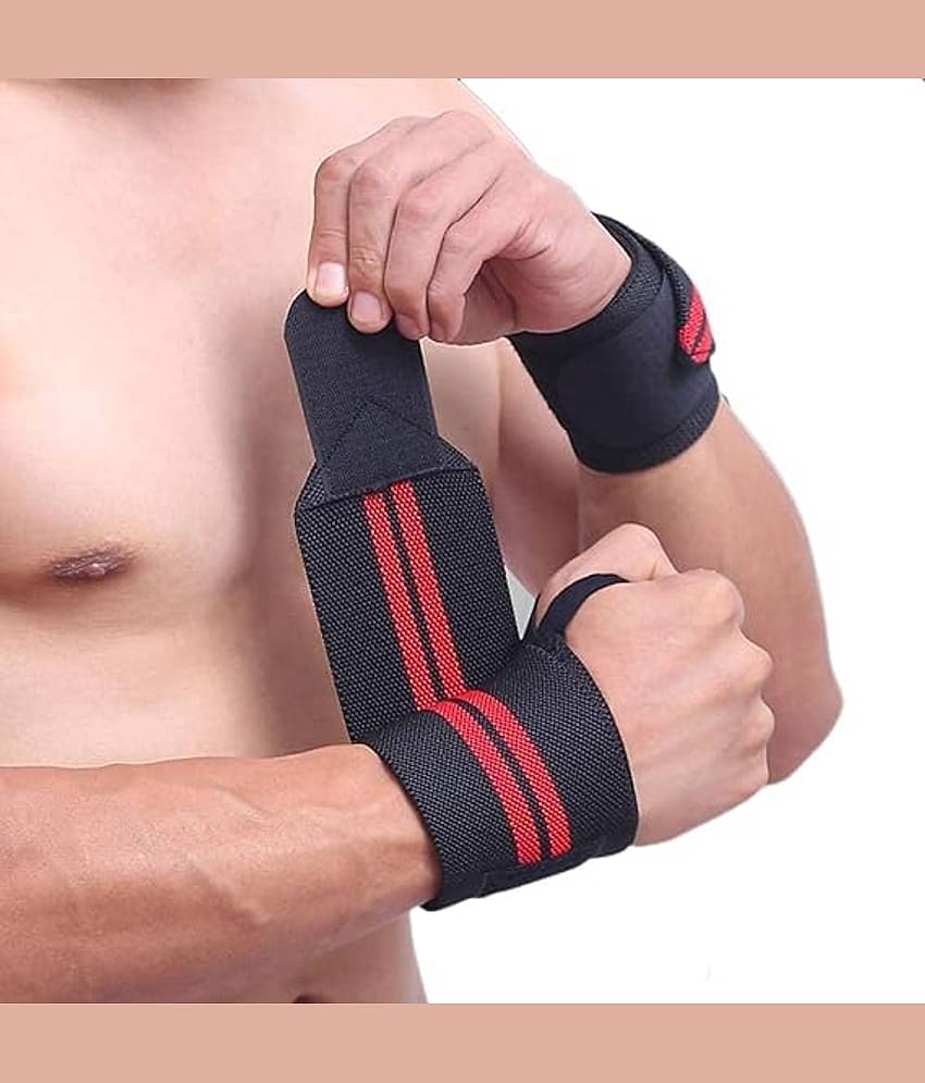 Wrist Supporter for Gym, Wrist Wrap, Hand Band With Adjustable Size Strap & Thumb Loop for Gym, Power Lifting Weight Lifting, Sports Training for Men & Women, Pack of 1