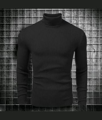 OLENE Woollen Blend High Neck Men's Full Sleeves Pullover Sweater - White ( Pack of 1 )