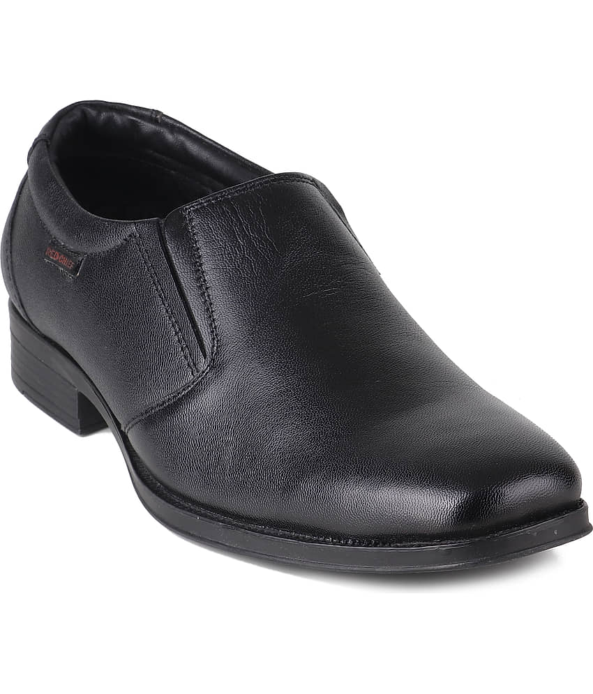 Red Chief Black Men's Slip On Formal Shoes