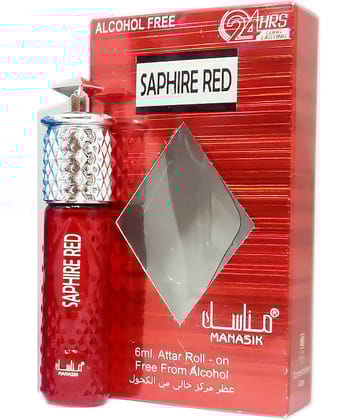 MANASIK SAPHIRE RED  Concentrated   Attar Roll On 6ml .