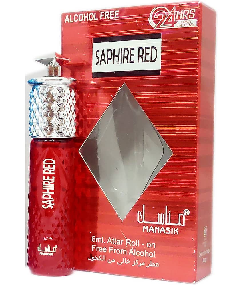 MANASIK SAPHIRE RED  Concentrated   Attar Roll On 6ml .