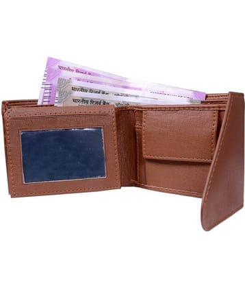 Keviv Leather Solid Men's Regular Wallet With 5 Slots For Card ( Tan , Pack of 1 )