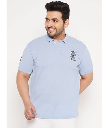 The Million Club Pack of 1 Cotton Blend Regular Fit Printed Half Sleeves Men's Polo T Shirt ( Navy )