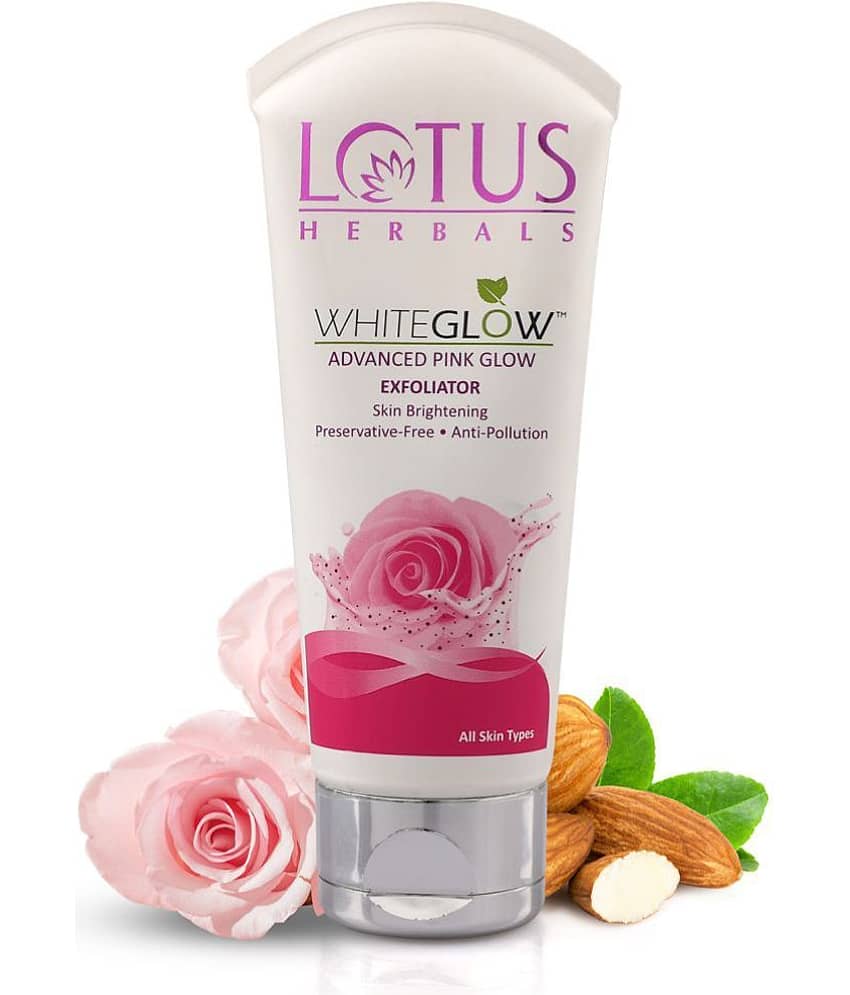 Lotus Herbals Whiteglow Advanced Pinkglow Exfoliator , Brightens Skin , 100G