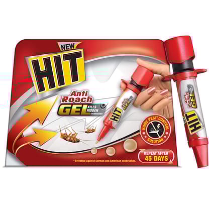 HIT Anti Roach Gel Hidden Cockroach Killer (10 G) Kitchen Safe | Odourless | Fast and Convenient HIT Anti Roach Gel Hidden Cockroach Killer (10 G) Kitchen Safe | Odourless | Fast and Convenient