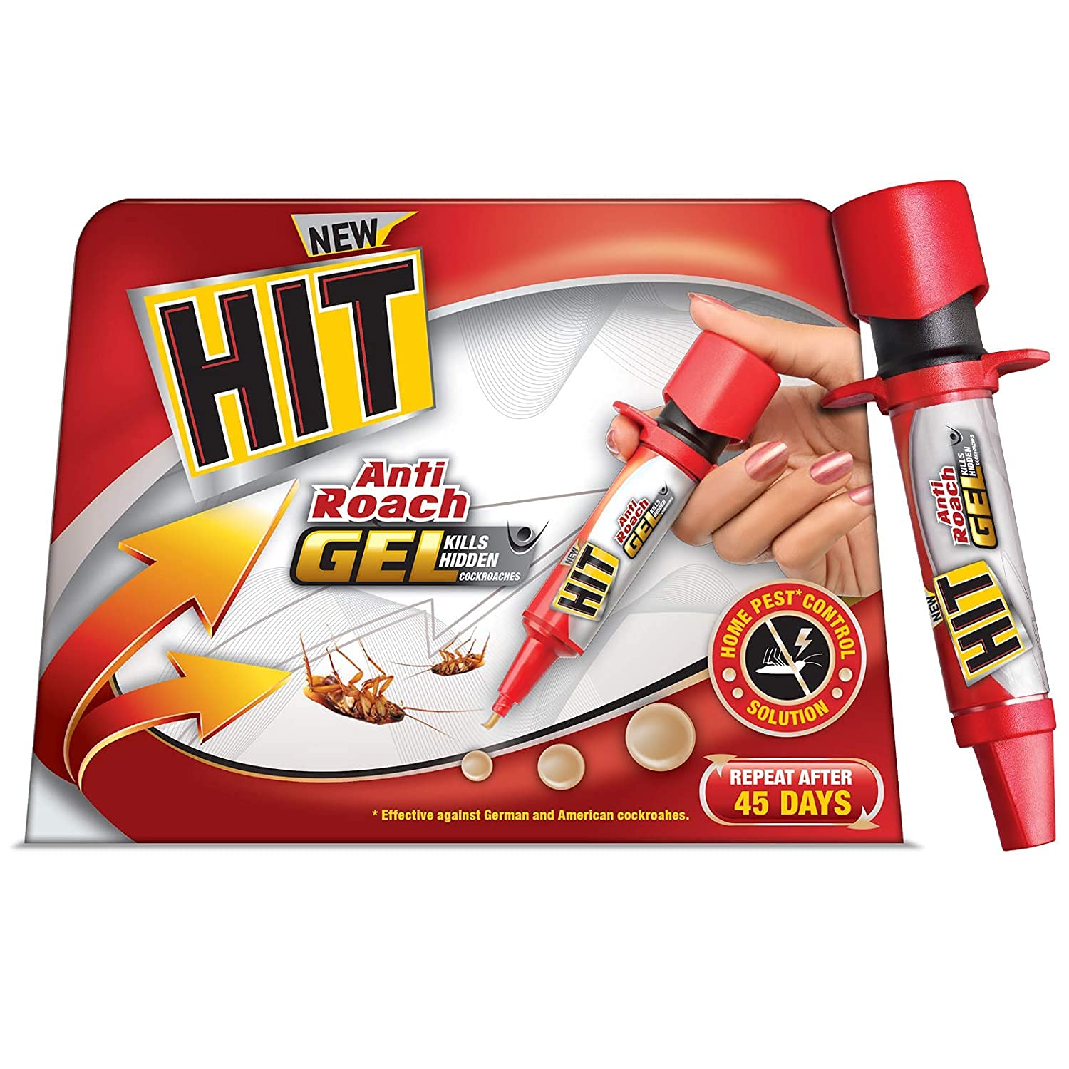 HIT Anti Roach Gel Hidden Cockroach Killer (10 G) Kitchen Safe | Odourless | Fast and Convenient