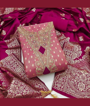 Sidhidata Women's Shimmer Unstitched Salwar Suit