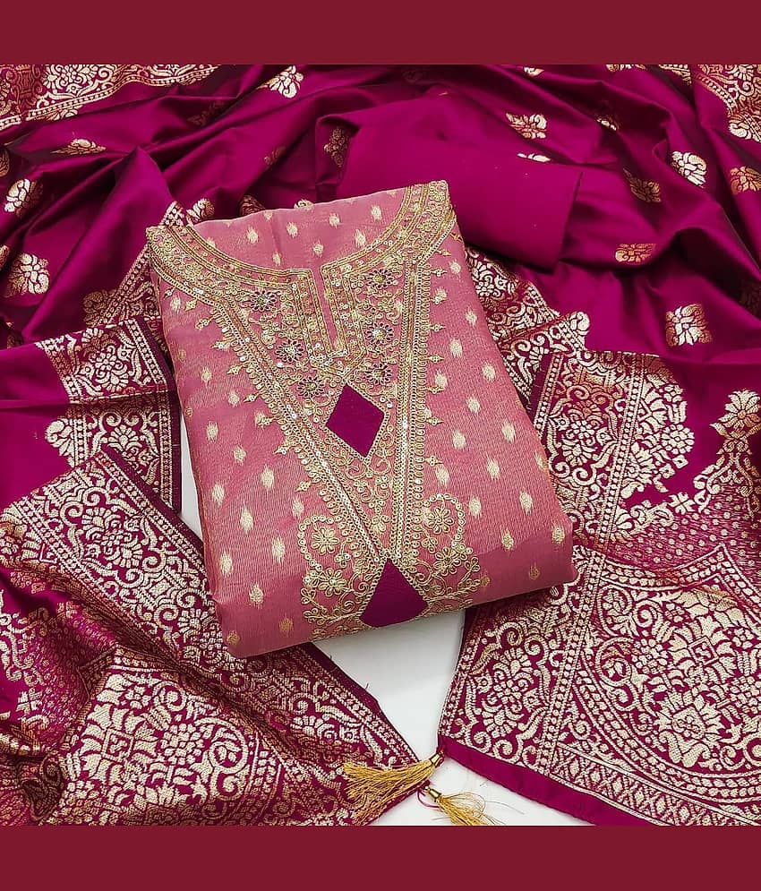 Sidhidata Women's Shimmer Unstitched Salwar Suit