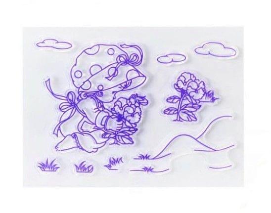 Clear Stamps Imported - Girl In A Garden 7cm * 10cm