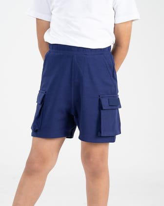 Cotton Rich Cargo Shorts-4-5 Y / Moonlit Navy