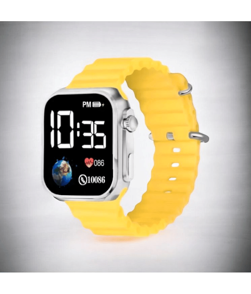 DECLASSE Yellow Silicon Digital Men's Watch