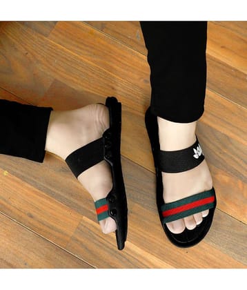 Buxton Black Men's Slide Flip Flop