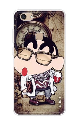 Nerdy Shinchan Soft Cover for Vivo V7 Plus